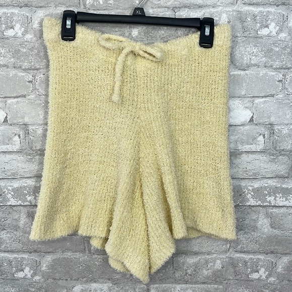 Danielle Bernstein Weworewhat Fuzzy Drawstring Shorts - Picture 1 of 5